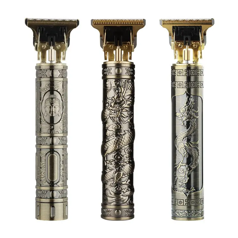 Man USB Vintage T9 Электрический триммер для ЛЫСЫХ волос Аккумуляторные машинки для стрижки волос Профессиональная Парикмахерская Машинка для стрижки волос