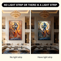 Tenture murale LED lumineuse porcelaine cristal ornée strass, motif zèbre tendance pour déco intérieure maison moderne