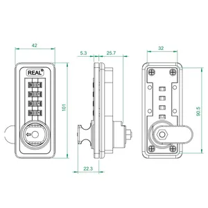 Cost-Effective Professional Useful RL-9041 Digital Cabinet Lock For Hotel Locker Use