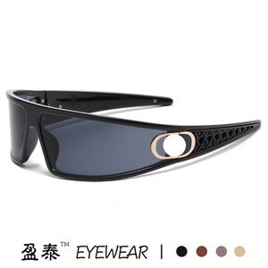 D Brand Headband Sunglasses For Women <b>Black</b> <b>Frame</b> PC Lens UV400 Protection One Piece Design - Product Image 5