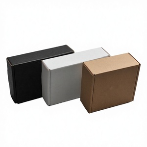 Custom Printed Corrugated Jewelry Shipping <b>Box</b>, Black White Kraft Paper Mailer <b>Box</b> for Jewelry <b>Earring</b> Ring Gift Packaging - Product Image 2