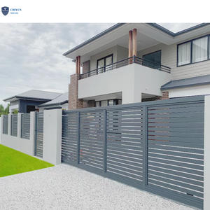 มอเตอร์ประตูบานเลื่อนกลางแจ้งรั้วอลูมิเนียมสำหรับสวนด้านหลังสนามหญ้า - Product Image 2