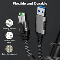 Câble USB vers Ethernet Câble LAN 6 pieds Cordon RJ45, directement connecté, réseau LAN Gigabit, Thunderbolt 3/4