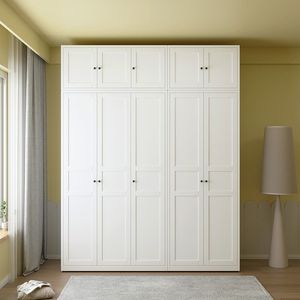 Garde-robe en bois massif brillant de haute qualité de style moderne personnalisable pour la maison, appartement, hôtel, villa, meubles pour chambre d'école - Product Image 2