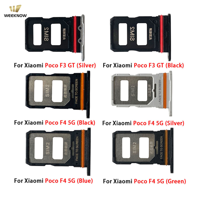 Wholesale Mobile Phone Accessories Sim Card Tray for Xiaomi Poco X3 F2 Pro M3 F1 X3 Dual Sim Holder Slot Plate