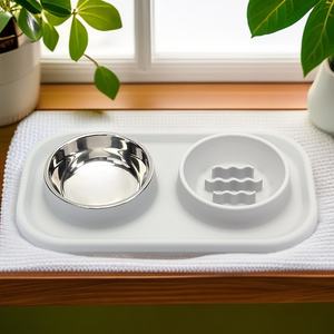 ODM & OEM mangkuk makanan lambat silikon satu bagian ongkos kirim anti-kelebihan mangkuk makanan air kucing anjing multifungsi untuk Solid kecil - Product Image 4