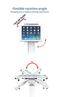 Support de sol métallique pour tablette iPad avec verrou antivol, présentoir de magasin en libre-service