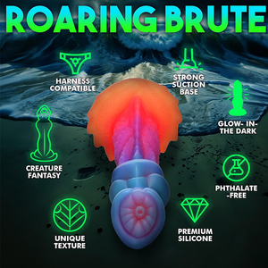 Hete Verkoop Kleurrijk Lichtgevende Dildo Monster Alien <span class=keywords><strong>Penis</strong></span> Zachte Siliconen Anale Plug Met Sterke Zuignap Voor Vrouwen Volwassen Seksspeeltjes - Product Image 4
