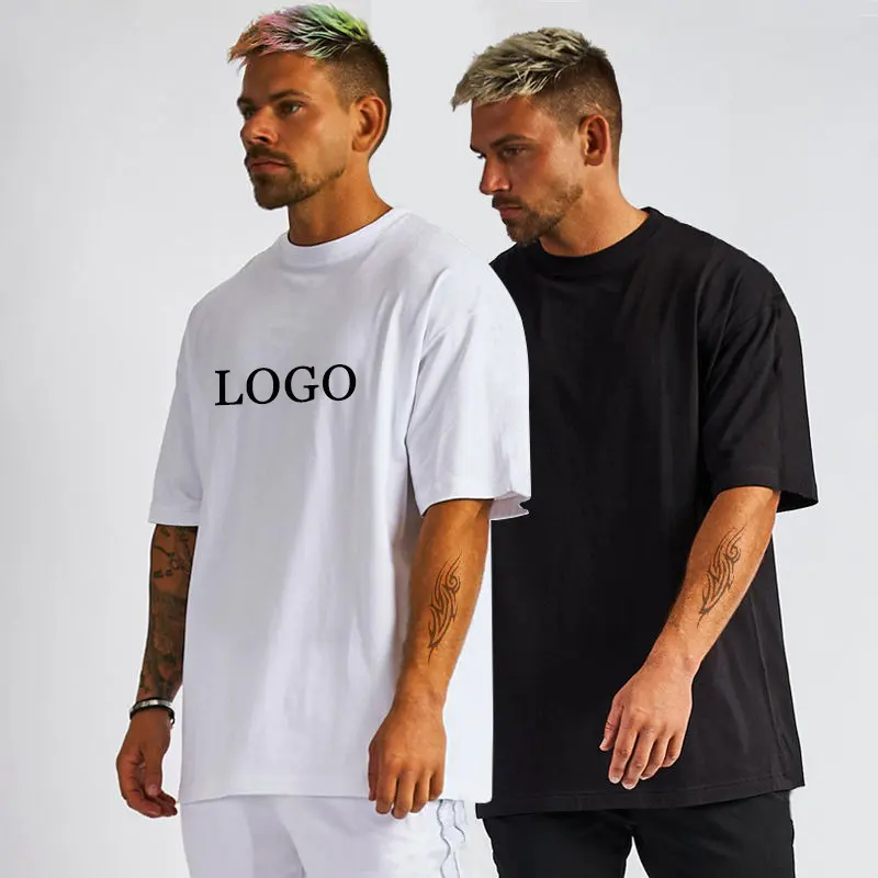 Top Quality new design luxury quality cotton loose fit little drop shoulder brand blank oversized men t shirt