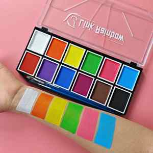 Hot Selling Multi Colors Face Painting Palette Set Safe Skin Friendly Facial Body Art Paint Kit With Brush - Product Image 2