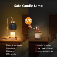 Lampe chauffe-cire pour la maison avec minuterie, luminosité réglable et variateur d'intensité, chauffe-cire noir, cadeau d'anniversaire pour femme, maman, cadeau de pendaison de crémaillère, décoration de la maison
