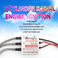 CM6 90 Degree Spark Plug Cap RCEXL B-03 Radial Engine CDI untuk Model Gas 3-Silinder 6V-12V Pengaturan Waktu Otomatis