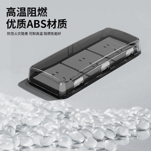 ฝาครอบกันน้ำสำหรับสวิตช์แบบ 86 ช่อง 4 ช่องเสียบ IP44 ป้องกันน้ำกระเซ็น วัสดุ ABS ใส ติดตั้งง่าย ใช้ในห้องน้ำ - Product Image 1