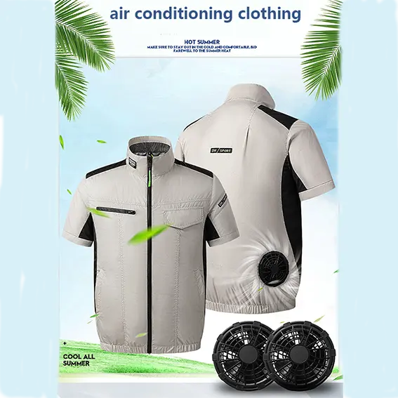 Vente chaude Wokerwear Climatiseur Cool Clothes Outdoor Fishing Fan Vest Cooling Vest