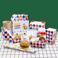 Boîte à poulet frit personnalisée imprimée, emballage alimentaire de qualité supérieure pour la restauration rapide, boîte en papier à emporter pour restaurant et livraison