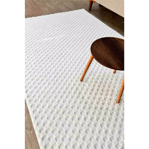 Embossed Grid Pattern Shaggy Rug High-Pile Non-Slip Plush Carpet with for Living Room Bedroom Washable OEM Supplier - Product Image 5