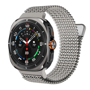 Correa de acero inoxidable de 3 piezas con fijación magnética para <span class=keywords><strong>Samsung</strong></span> Watch Ultra con correa de reloj de 47 mm - Product Image 1