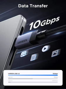 Câble USB-C en nylon 240W Gen2 10 Gbps USB 3.2 avec <span class=keywords><strong>sortie</strong></span> vidéo 4K 60Hz et charge rapide 6A pour <span class=keywords><strong>iPhone</strong></span> 16/15/<span class=keywords><strong>14</strong></span> <span class=keywords><strong>Pro</strong></span> <span class=keywords><strong>Max</strong></span> - Product Image 5