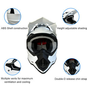 Les fabricants vendent un casque blanc personnalisé pour les motos tout-terrain facile à transporter ABS + EPC Dual Sport - Product Image 6