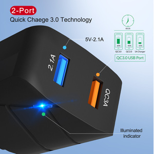 EU/chúng tôi cắm USB sạc 2.1A Quik phí 3.0 điện thoại di động sạc cho iPhone 11 Samsung Xiaomi 4 cổng 28W nhanh tường sạc - Product Image 4