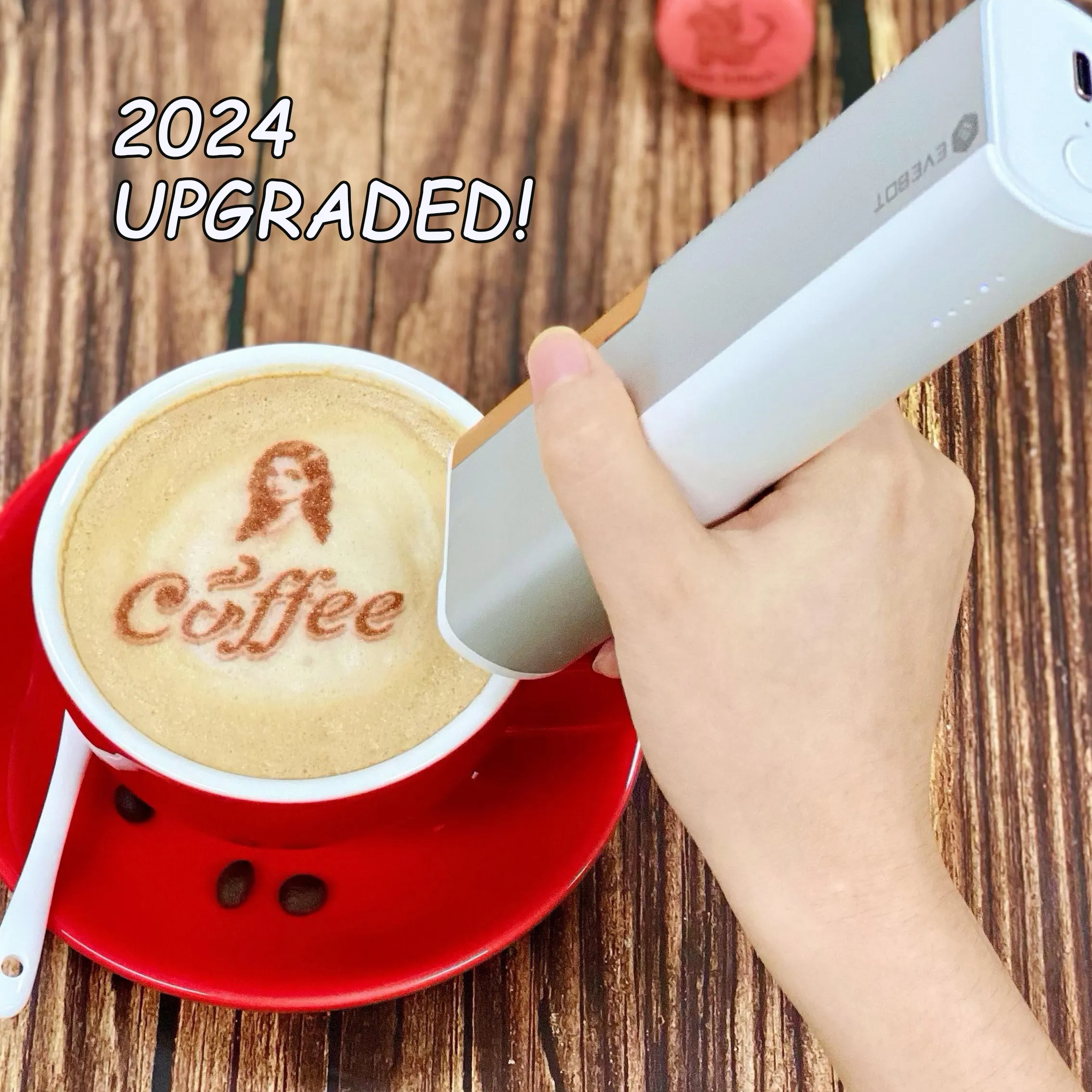 ¡2024 actualizado! EVEBOT PrintPen Innovación Bluetooth Alimentos Impresora de inyección de tinta Impresora de mano Máquina de decoración Impresora de espuma de café