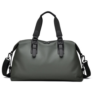 Men's Travel Duffel Bag 20-35L Large Capacity Shoulder Bag For Leisure Travel Solid Color Polyester Lining - Product Image 4