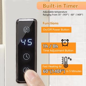 Toallero eléctrico, toallero de baño montado en la pared para calentar y secar toallas con funciones de sincronización y ajuste de temperatura. - Product Image 5