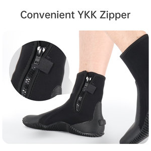 Botas de Buceo de Neopreno con Cremallera, Suela de Goma Antideslizante, Resistentes a Pinchazos, Zapatos de Agua para Buceo y Snorkel con Cremallera YKK - Product Image 2