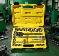 Jeu de clés à douilles 22 pièces 1/2 pouce en acier CR-V avec logo personnalisé OEM, kit d'outils manuels pour réparation automobile, vente en gros
