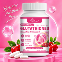 Capsules de glutathion et de collagène avec vitamine C, pilules blanchissantes pour la peau, antioxydant, complément alimentaire éclaircissant pour la peau, les ongles et les articulations