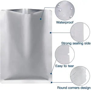प्रकाश नमी सबूत Mylar बैग गर्म सील वाणिज्यिक ग्रेड खाद्य मुहर बैग के लिए एल्यूमीनियम पन्नी उबलते बैग खाद्य भंडारण