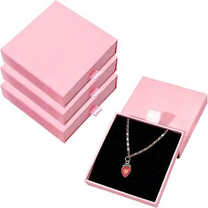 Boîtes d'emballage pour bijoux artisanales avec logo personnalisé, écologiques, luxueuses, petites boîtes cadeaux en papier pour bijoux - Product Image 1