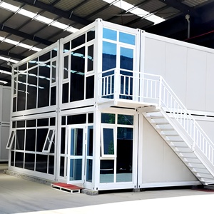 Maison conteneur préfabriquée portable de 20 pieds, construction en acier, moderne, pour bureau, appartement, hôtel - Product Image 1
