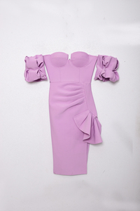 Abiti <span class=keywords><strong>rosa</strong></span> di alta qualità con fasciatura aderente elegante Vestidos a <span class=keywords><strong>maglia</strong></span> abito da Club con fasciatura - Product Image 6