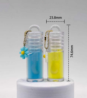 Gloss à lèvres liquide minéral végétal de haute qualité, translucide, hydratant, parfumé aux fruits, avec porte-clés mignon, repulpant et vitaminé