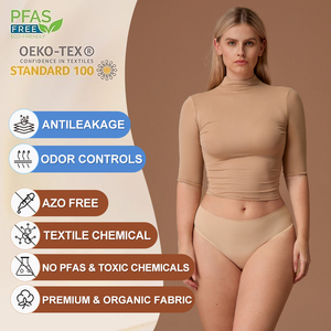Culotte menstruelle à protection intégrale à 4 couches, durable, flux abondant, anti-fuite, sous-vêtements menstruels pour femmes - Product Image 2