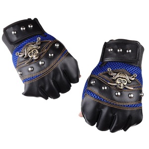 Guanti da pirata Steampunk in pelle PU <span class=keywords><strong>accessori</strong></span> Cosplay <span class=keywords><strong>medievali</strong></span> gotici per uomo Halloween guanti da rivetto teschio Unisex di mezza età - Product Image 4