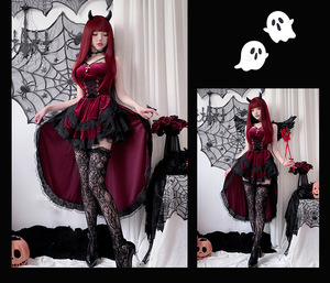 Disfraz <span class=keywords><strong>de</strong></span> Halloween para Mujer, Disfraz Sexy <span class=keywords><strong>de</strong></span> Reina Monja, Cosplay Gótico Oscuro, Vestido Sexy <span class=keywords><strong>de</strong></span> Vampiro con Cola <span class=keywords><strong>de</strong></span> Golondrina, Traje Elfo con Escote Bajo, Vestidos - Product Image 5