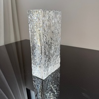 Brique de verre solide 50x100x200mm avec texture double roche pour décoration murale architecturale de luxe, décoration d'hôtel, vente en gros