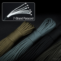 Cordon de parachute 100 pieds 31 mètres ou 100 mètres Paracord de survie 4 mm 7 brins Paracord en paquet ou en rouleau Corde à tisser
