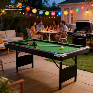 Ensemble de <span class=keywords><strong>table</strong></span> de <span class=keywords><strong>billard</strong></span> pliable S.Q.F de 6 pieds, <span class=keywords><strong>table</strong></span> de <span class=keywords><strong>billard</strong></span> portable en MDF pour l'intérieur avec accessoires, jeu de snooker à domicile - Product Image 2