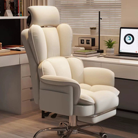 Chaise de bureau de direction inclinable multi-positions de luxe, dossier solide en similicuir, chaise de bureau pivotante à roulettes pour intérieur, maison, bureau