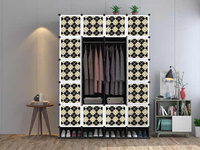 Étagère de rangement multi-niveaux en plastique convertible portable pour la chambre à coucher et le salon d'un appartement