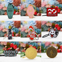 Porte-clés Personnalisés en Alliage de Zinc OEM, Émail Dur/Souple 2D/3D, avec Logo, Souvenir en Métal pour Vente en Gros
