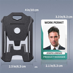 Porte-clés en fil d'acier recouvert avec boucle à texture diamantée, ouverture facile, version verticale PC, ensemble porte-cartes pour le camping - Product Image 3