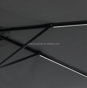 Zuplon — parapluie Patio avec lumières, parapluie d'extérieur pour le jardin en porte-à-faux, grande taille, Led - Product Image 3