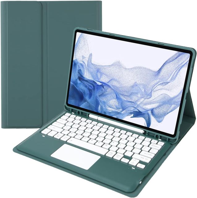 2023 Wireless Keyboard Cover Case for Samsung Galaxy Tab S8 Plus / S8+ (12.4'') (SM-X800 X806) With Pen Slot