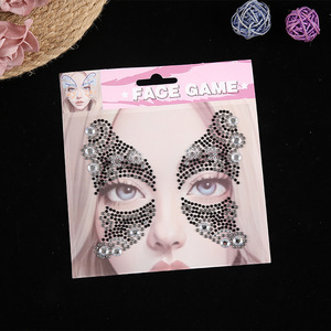 Nuova moda farfalla lacrima e <span class=keywords><strong>Flash</strong></span> trapano faccia adesivi per tatuaggio festa festa bellezza occhi adesivi per viso all'ingrosso - Product Image 6