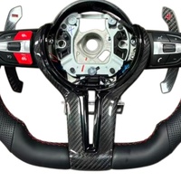 Volant de voiture en cuir et fibre de carbone véritable m Performance pour BMW F10 F20 F22 F30 F40 M3 M4 M5 E90 Series