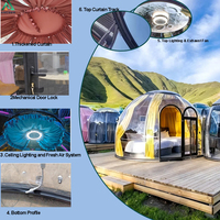 ANCSEM Starry Sky Bubble House, Cabane Dôme Préfabriquée, Suite de Glamping de Luxe pour Hébergement de Charme, Espace de Vie Extérieur Personnalisé